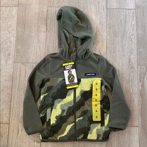 Lands' End Kids' Camouflage Fleece Hoodie, Size 5, NWT